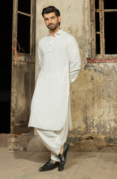 OFF WHITE BLENDED KAMEEZ SHALWAR