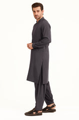 PURPLE BLENDED KAMEEZ SHALWAR