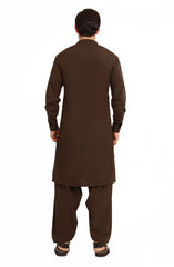 CHOCOLATE BROWN BLENDED KAMEEZ SHALWAR