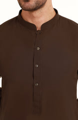 CHOCOLATE BROWN BLENDED KAMEEZ SHALWAR