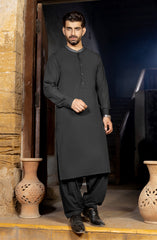 DARK GREY BLENDED EMBROIDERED KAMEEZ SHALWAR
