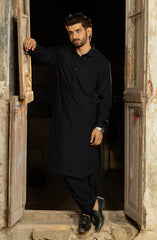 BLACK BLENDED KAMEEZ SHALWAR