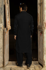 BLACK BLENDED KAMEEZ SHALWAR