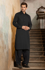 DARK GREY BLENDED KAMEEZ SHALWAR