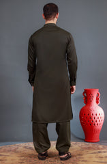 DARK GREY BLENDED KAMEEZ SHALWAR