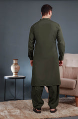 SUMMER'25 MEN KAMEEZ SHALWAR OLIVE