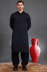 NAVY BLENDED KAMEEZ SHALWAR