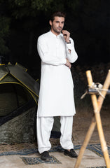 SNOW WHITE BLENDED KAMEEZ SHALWAR