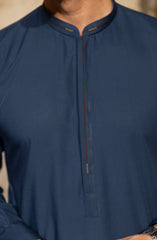 INK BLUE BLENDED KAMEEZ SHALWAR