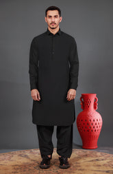 CHARCOAL BLENDED KAMEEZ SHALWAR