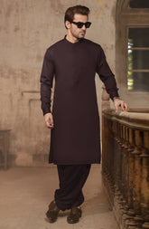 PLUM BLENDED KAMEEZ SHALWAR
