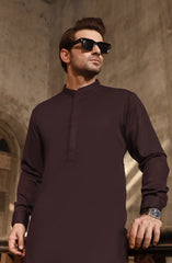 PLUM BLENDED KAMEEZ SHALWAR