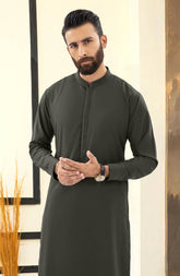 SUMMER'25 EMBROIDERED MEN KAMEEZ SHALWAR LIGHT GREY