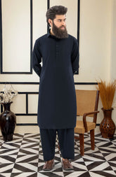 NAVY BLENDED KAMEEZ SHALWAR