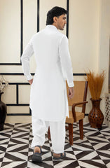 SUMMER'25 MEN KAMEEZ SHALWAR WHITE