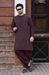 LIGHT-BURGUNDY EMBROIDERED BLENDED KAMEEZ SHALWAR