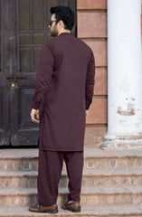 LIGHT-BURGUNDY EMBROIDERED BLENDED KAMEEZ SHALWAR