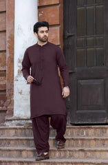 LIGHT-BURGUNDY EMBROIDERED BLENDED KAMEEZ SHALWAR