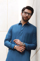 FESTIVE'23 MEN KAMEEZ SHALWAR CASUAL BLUE