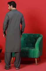 FESTIVE'23 MEN KAMEEZ SHALWAR CASUAL MID GREY