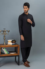 WINTER'23 MEN KAMEEZ SHALWAR CASUAL BLACK