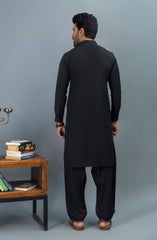 WINTER'23 MEN KAMEEZ SHALWAR CASUAL BLACK