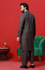 FESTIVE'23 MEN KAMEEZ SHALWAR CASUAL CHARCOAL