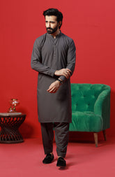 FESTIVE'23 MEN KAMEEZ SHALWAR CASUAL CHARCOAL