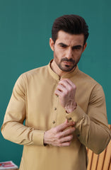 PRE WINTER'23 MEN KAMEEZ SHALWAR CASUAL KHAKI