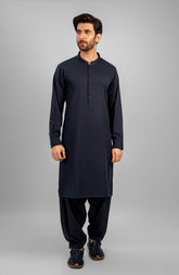 PRE WINTER'23 MEN KAMEEZ SHALWAR CASUAL NAVY BLUE