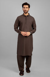 PRE WINTER'23 MEN KAMEEZ SHALWAR CASUAL COCO BROWN