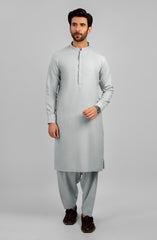 PRE WINTER'23 MEN KAMEEZ SHALWAR CASUAL LIGHT GREY
