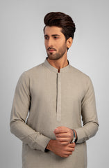 PRE WINTER'23 MEN KAMEEZ SHALWAR PLAIN WALNUT