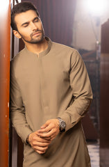 WINTER'23 MEN KAMEEZ SHALWAR CASUAL LIGHT BROWN