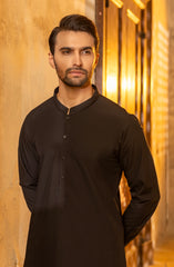 WINTER'23 MEN KAMEEZ SHALWAR SEMI FORMAL BLACK