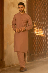 WINTER'23 MEN KAMEEZ SHALWAR SEMI FORMAL LIGHT MAROON