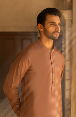 WINTER'23 MEN KAMEEZ SHALWAR SEMI FORMAL LIGHT MAROON