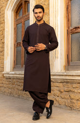 WINTER'23 MEN KAMEEZ SHALWAR SEMI FORMAL BURGUNDY