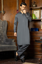 MEN KAMEEZ SHALWAR CHARCOAL