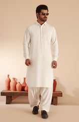 MEN KAMEEZ SHALWAR OFF WHITE