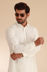 MEN KAMEEZ SHALWAR OFF WHITE