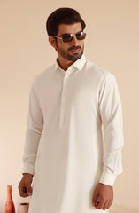 MEN KAMEEZ SHALWAR OFF WHITE