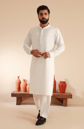 MEN KAMEEZ SHALWAR OFF WHITE