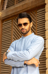 WINTER'23 MEN KAMEEZ SHALWAR CASUAL SKY BLUE