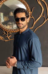 MEN KAMEEZ SHALWAR TEAL BLUE