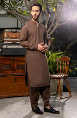 MEN KAMEEZ SHALWAR CHOCOLATE