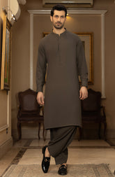 MEN KAMEEZ SHALWAR OLIVE GREEN