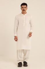 OFF WHITE COTTON KAMEEZ SHALWAR