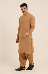 BEIGE COTTON KAMEEZ SHALWAR