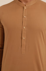 BEIGE COTTON KAMEEZ SHALWAR